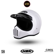 Cakil HBC White Glossy SNI Official Helmet Retro Classic Vintage Helmet