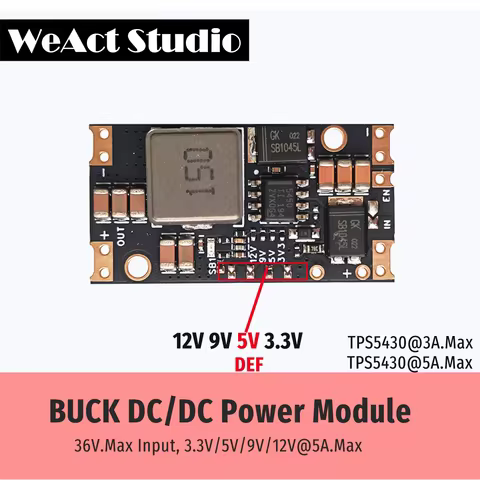 WeAct Buck Step-Down Power Module DC/DC 36V Max Input 3.3/5/9/12V Output 5A Max Current