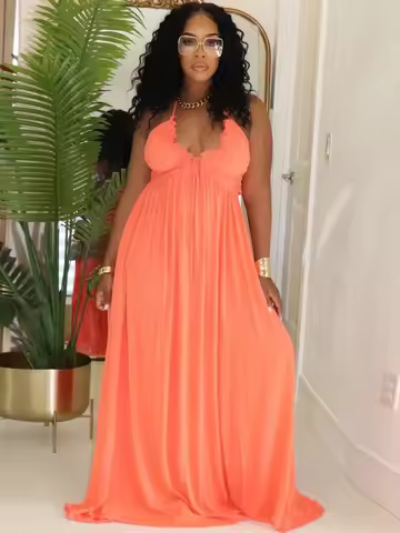 African Dresses For Women 2025 New African Clothes Dashiki Spaghetti Strap Ankara Dresses Bazin Trad