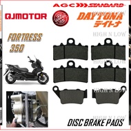 QJMOTOR DISC BRAKE PADS SCOOTER FORTRESS 350 BLACK QUALITY HNL