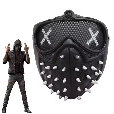 Halloween Games Watch Dogs 2 Cosplay Mask Marcus Holloway Wrench Mask Resin Adult Men Cosplay Prop C