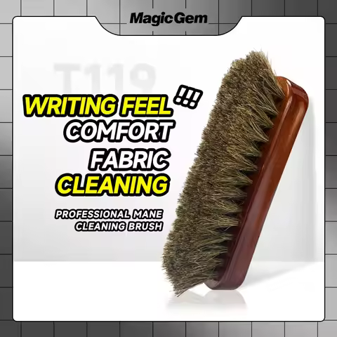 MAGIC GEM Car Detailing Brush Set, Soft Boar Bristle for Vents, Cup Holders, Dust & Keyboard Cleaner