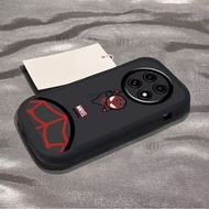 For Honor X9D X9C 5G Case Q Edition Spider-Man Puff Phone Case Liquid Silicone Lens, Precision Hole 