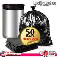 MORETHAN1 50pcs 80x100cm Large Black Heavy Duty Garbage Trash Bags Size M, L, XL, XXL