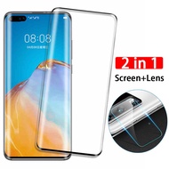 2-in-1 Huawei P40 Pro Plus 5G tempered glass+camera lens protector for Huawei P40 Pro P40pro Hot bending screen protective glas HD film