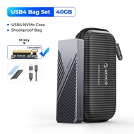 ORICO M.2 NVMe bao vây usb4 40Gbps với quạt tản nhiệt Max up TP 8TB SSD pcie4.0 tương thích Thunderb