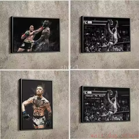 Conor McGregor Champion Boxer Inspirational Canvas Wall Art Poster for Living Room Decor