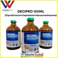 ☾ ✸ ▩ Viddavet Decipro 100ml CCD (Ciprofloxacin+Cephalexin+Dexamethasone) for animals