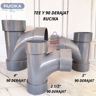 Tee Y Branch PVC Rucika 4" 90 Degree