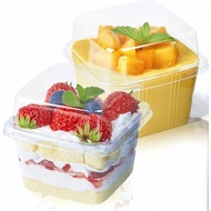 250ml BPA Free Dessert Cake Pudding Box Lids Clear Plastic Container for Snack Salad Fruit  Pudding 