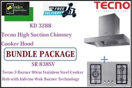 TECNO HOOD AND HOB BUNDLE PACKAGE FOR ( KD 3288 &amp; SR 838SV ) / FREE EXPRESS DELIVERY