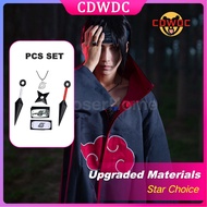 【CDWDC】Naruto Costume Akatsuki Cloak for Kids Adult Jacket Men Cosplay sasuke Akatsuki Coat Robe Hal