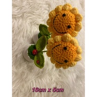 Knitted Flower Decoration Handmade Crochet Flower Pot