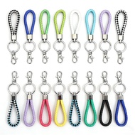 High Quality PU Hand-woven rope bv Rope car pendant keychain, leather cord anti-lost accessory, mult
