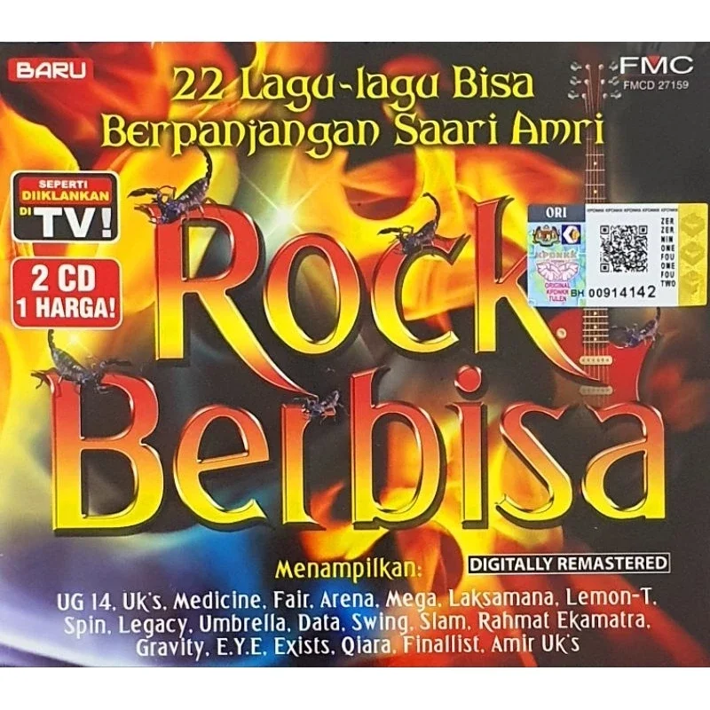 CD LAGU ROCK BERBISA - 22 LAGU-LAGU BISA BERPANJANGAN SAARI AMZI (2 DISC)