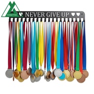 FORBETTER Medal Display Rack, Large Capacity Sturdy Award Hanger Holder, Organizer Black Iron 20 Hoo