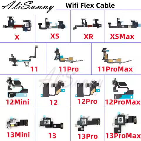 AliSunny 1pcs WiFi Antenna Signal Flex Cable for iPone 13 12 11 Pro Max X XS XR Mini Wireless Wi-Fi 