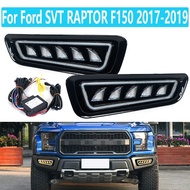 For Ford SVT RAPTOR F150 2017 2018 2019 Car Retrofit LED streamer daytime running lights front bumpe
