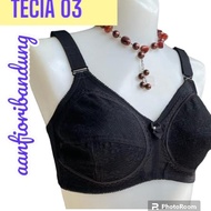 Bra Tanpa Kawat Tanpa Busa, FIORI TECIA Black , 34BC - 42BC