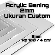 Akrilik Acrylic Bening 2mm Sheet / Lembaran