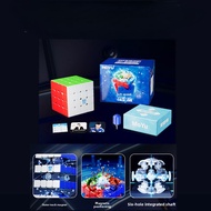 Moyu Aosu V7 4x4 Magnetic Stickerless UV Coated SpeedCube, moyu Cube 4 by 4 Flagship Edition Cube, 9