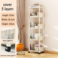 Multi-Layer Storage Rack With Wheels Movable Book Shelf Rack Household Kitchen Storage Rak Open Stor