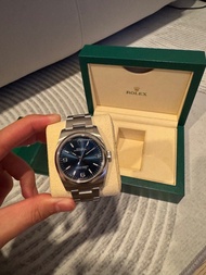 （可換錶）Rolex 勞力士 OP36 Oyster Perpetual Sunburst Blue Dial 116000