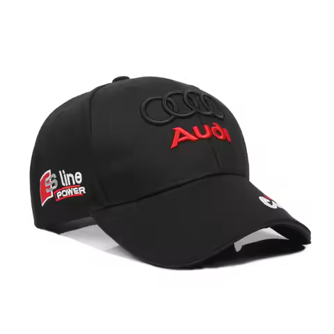 Embroidery Baseball Hat Car Badge Cotton Adjustable Sports Hat For Audi S Line A3 A4 A5 A6 A7 Q3 Q5 