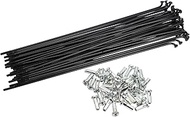 40 Pcs 14G J Bend 168mm x 2mm Bike Bicycle Spokes with Steel Black Stylish Design