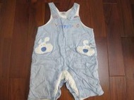 mango小舖-愛的世界 二手淺藍色 男女連身吊帶褲 1歲