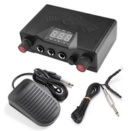 Tattoo Power Supply Kit Digital LCD Screen Dual Mode Foot Pedal Clip Cords for Rotary & Coil Tattoo 