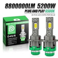 D2S D4S Led Car Headlights Bulb D2R D4R LED Car Light High power 5200W 1:1 Plug and Play 9980 CSP Ch