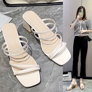 【888 Shoes Ready Stock】Womens Heels Sandal Fashion Outdoor Strappy High Plus size