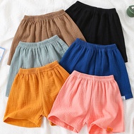 Boys Linen Pants Summer 2-8year Baby Girl Trousers Solid Color Linen Children Candy Soft Cotton Beac
