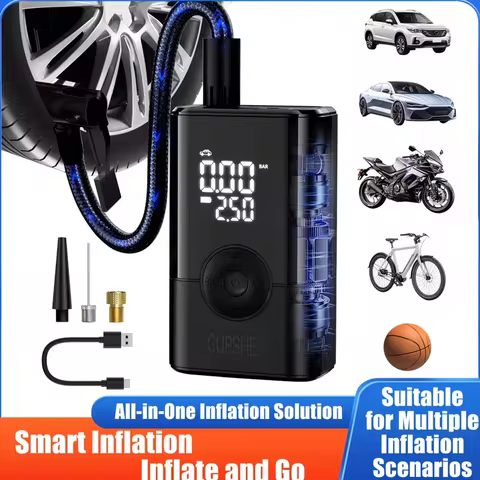Portable USB Charging Model Wireless Inflation Pump, Car Tire Inflation Pump, Digital Display Cordle