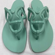 Hermes 小豬拖鞋閒置品绿色