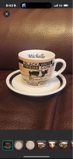 黑白淡奶黑白版 michelle 瓷杯瓷碟