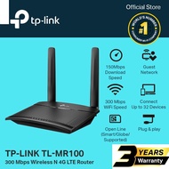 TP-Link TL-MR100 300Mbps Wireless N 4G LTE Direct SIM CARD Modem Router <READY STOCK>