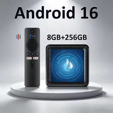 Android 16 8GB 256GB Smart TV Box Q17 H313 Dual WiFi BT5.4 Cortex A53 8K HD Video Google Voice Assis
