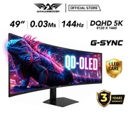 Armaggeddon 49" QD-OLED Curved Gaming Monitor Samsung Panel | 144Hz 0.03ms | DQHD 5K 5120×1440 | PXP
