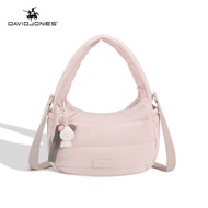 David Jones เสื้อดาวน์ผ้าน้ำหนักเบาสำหรับผู้หญิงคอลเลกชันใหม่2025ฤดูใบไม้ผลิฤดูร้อน-กระเป๋ามีที่จับ