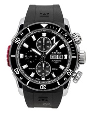[Creationwatches] Edox CO-1 Chronograph Rubber Strap Black Dial Automatic Diver's 01128-3NRCA-NN 500
