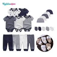 Kiddiezoom 5PCS baby clothes+4set pants+5set hat and gloves +gift socks new style boys baby clothes