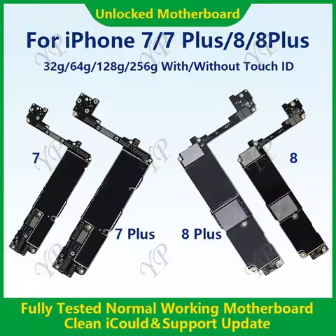 Fully Tested Motherboard For iPhone 7/7 Plus/8/8 Plus 32g/128g/64g/256g Mainboard Without Touch ID C