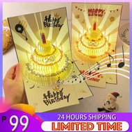 3D Birthday Card Cake Music Light Birthday Music 3D Greeting Card Voice Greeting Card