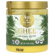 4th & Heart, Ghee Clarified Oil, Grass Fed, Original Recipe Ghee Oil (255g / 454 g)