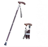Walking Stick for Elderly Foldable Aluminum Alloy Crutches Ultralight Trekking Poles for Outdoor Travel, Vinified Fashionable