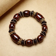 Gelang Jed Agate Dzi Beads Consecrated Natural Agate Chalcedony Dzi Beads Bracelet Bracelet Safe Mon