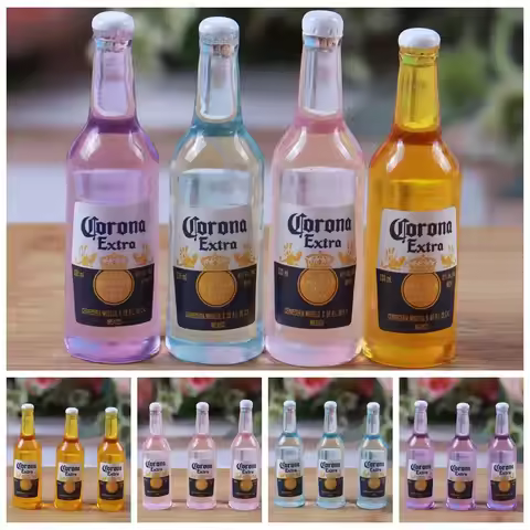3pcs Simulation Wine Bottle Model Mini Miniature Beer Miniature Beer Bottle Toys Creative Mini Wine 