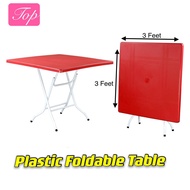 🔥READY STOCK🔥TOP Foldable Plastic Table 3'x3' / Dinner Table / Meja Lipat Plastik / Meja Makan / Mej